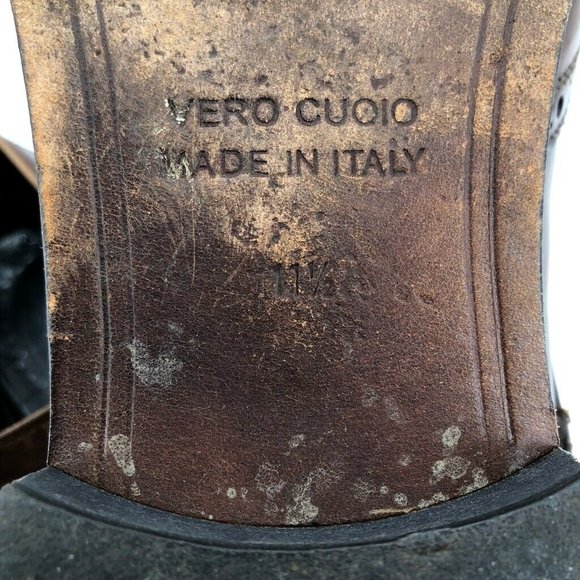 Roberto Guerrini Mens Oxfords Brown Leather 11.5 - Picture 8 of 8